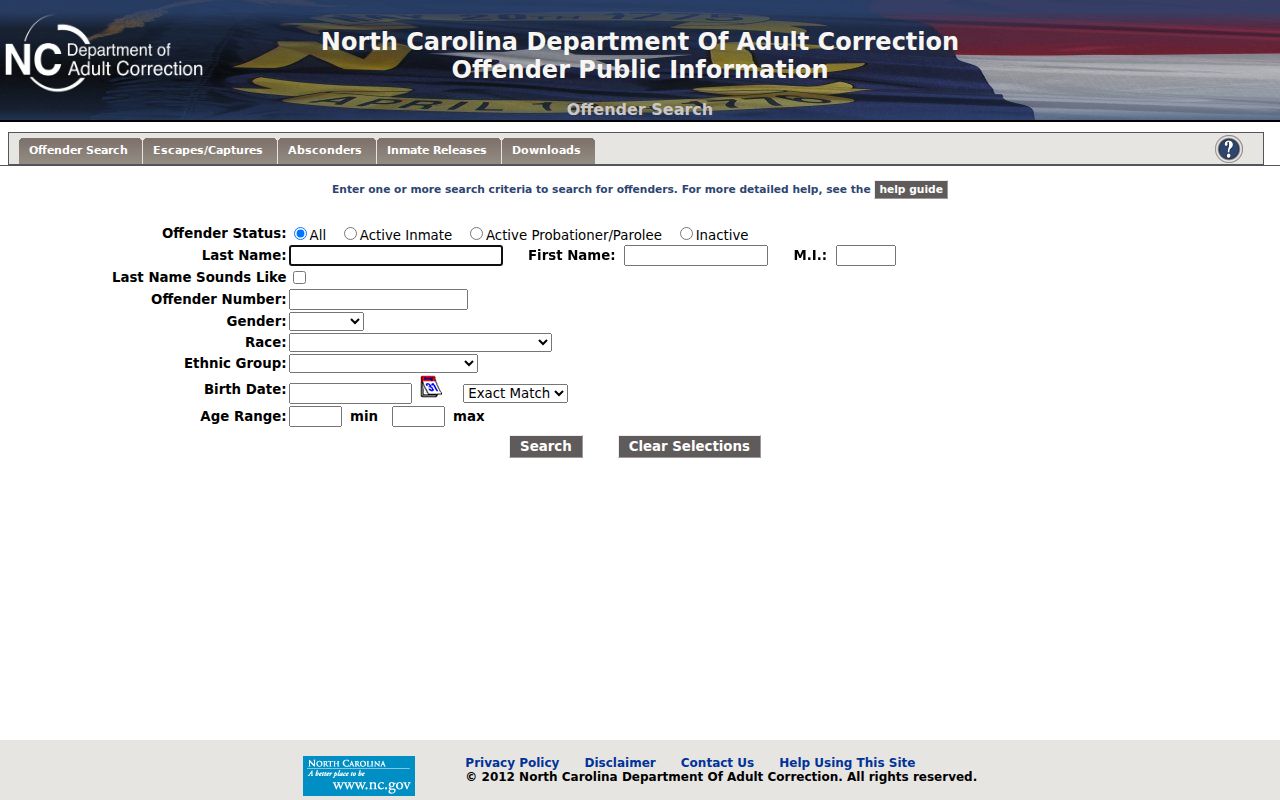 Fayetteville people search with the North Carolina offender locator