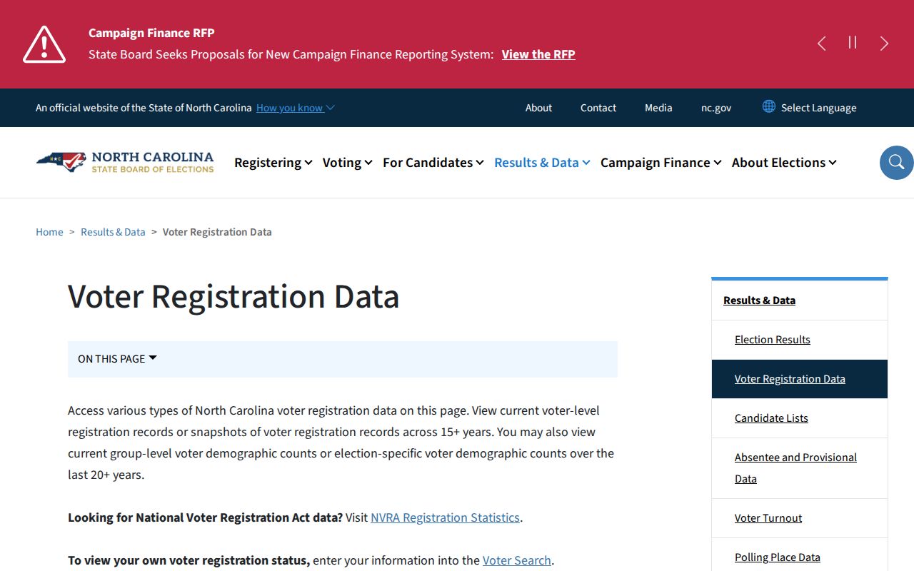 Fayetteville voter registration records and free Cumberland County data downloads